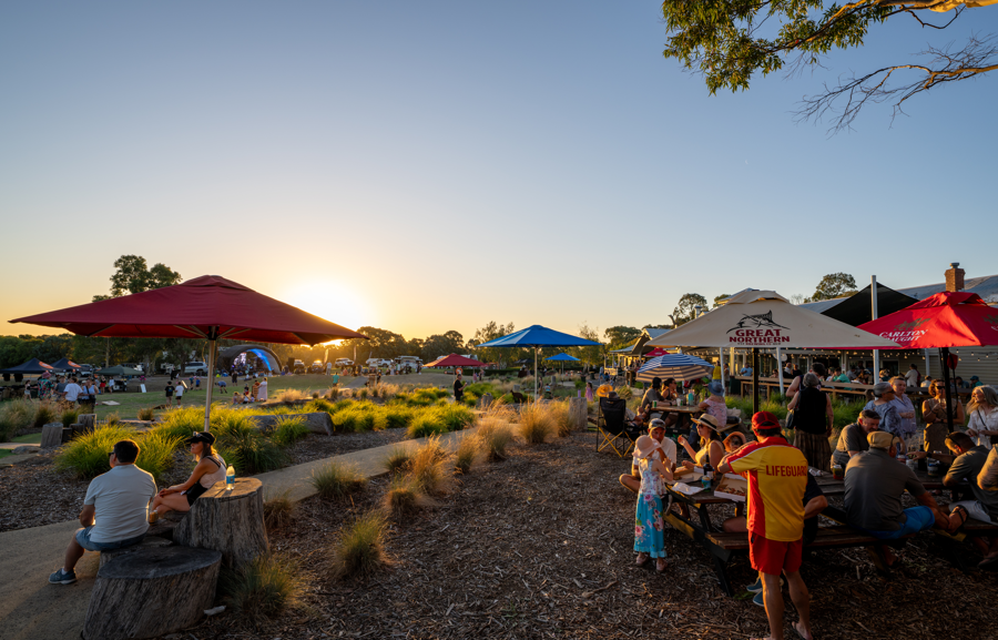 sunset over the grasslands